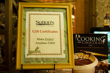 Gift Certificates To Sutton's Market Place