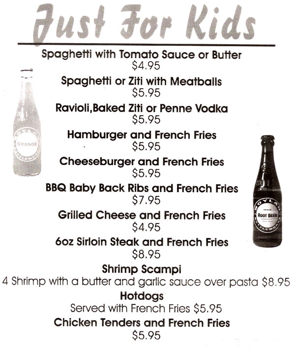 Kids Menu
